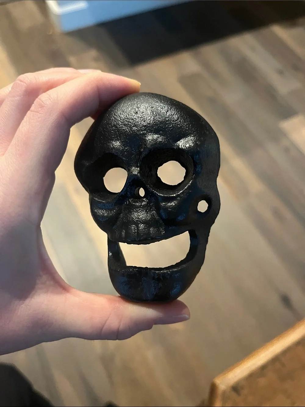Black Skull Wall Mount Bottle Opener
